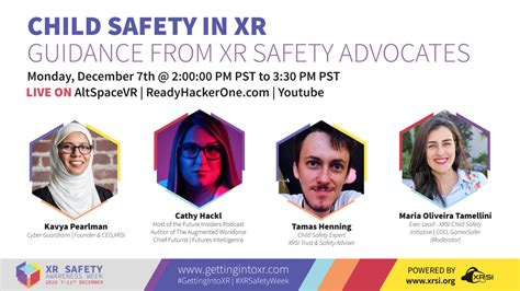 Asked jan 25 '11 at 16:46. Child Safety in XR: Guidance from XR Safety Advocates ...