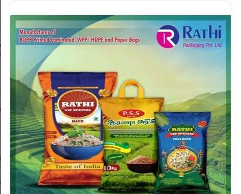 Bopp Laminated Rice Packaging Bags With Storage Capacity 10 Kg At Best Price In Ahmedabad