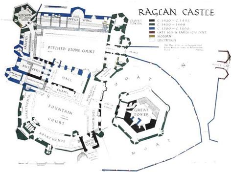The medieval castle layout of farleigh hungerford castle. Raglan Castle | Castle layout, Castle plans, Castle