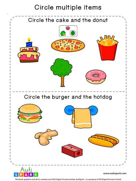 Circle And Identify Objects 04 Best Sorting Worksheet Autispark