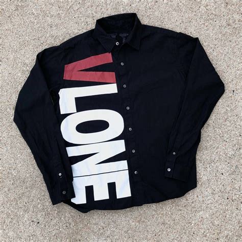 Searching For New Vlone Logo Button Up Longsleeve Supreme Offwhite