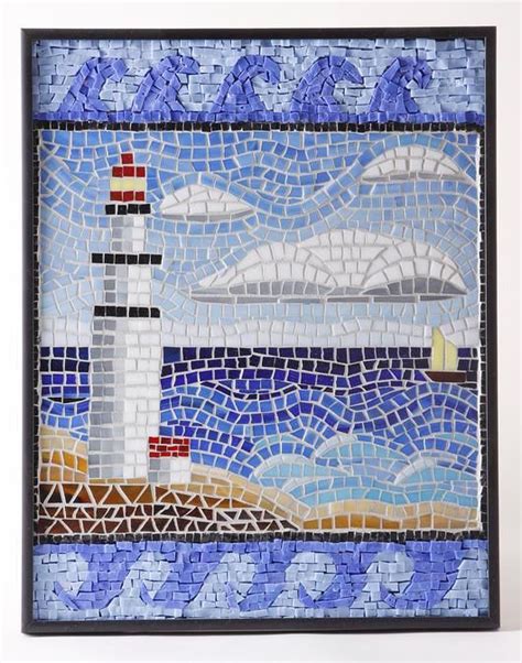 Lighthouse Seascape Delphi Artist Gallery Mosaic Art Mosaic