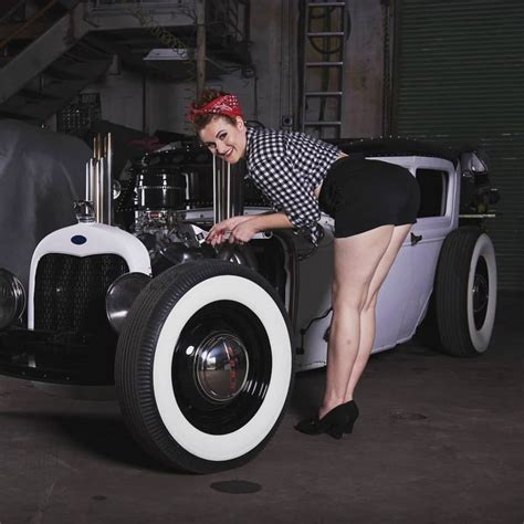 Pin On Pinups With Hot Rods Rats Or Customs