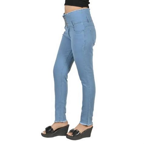 Regular Ladies Sky Blue Formal Denim Jeans Button Ultra Low Rise At Best Price In New Delhi