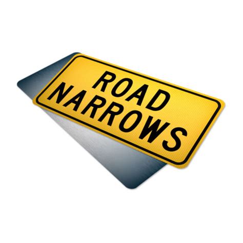 Road Narrows Tab Traffic Supply 310 Sign