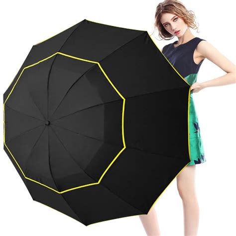 130cm Big Top Quality Umbrella Rain Woman Windproof Large Women