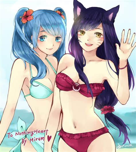 Ahri And Sona Buvelle League Of Legends Drawn By Mirum Danbooru