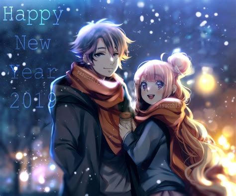 Happy New Year 2019 By Sasucchi95 New Year Anime Anime New Years