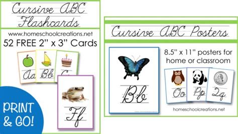 Free Cursive Abc Flashcards And Posters Printables Abc Flashcards