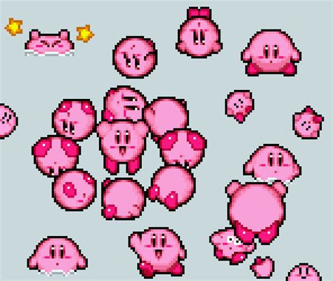 Artstation Kirby Tilt N Tumble Sprites In A Super Star Ultra Artstyle