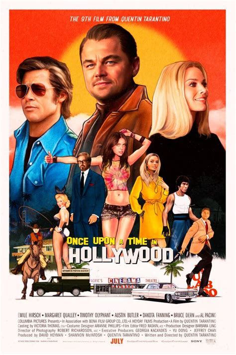 Once Upon A Time In Hollywood 9th Film Of Quentin Tarantino Movie Poster Posters By Joel