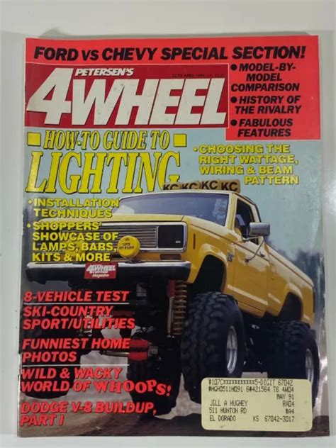Vintage Petersens 4 Wheel And Off Road Magazine Truck Four Wheeler April