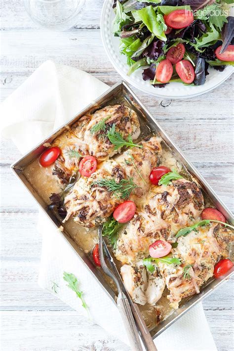 Spread half the goat cheese onto one half of each chicken breast and drizzle 1/3 of the reduced balsamic vinegar mixture over the goat cheese. Hasselback Chicken with Goat Cheese and Dill ...
