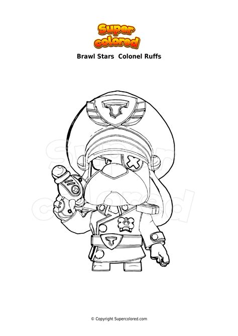 Dibujo Para Colorear Brawl Stars Colonel Ruffs Supercolored