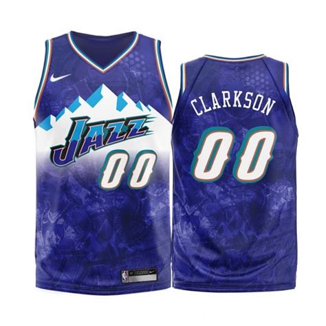 Utah Jazz Jordan Clarkson 00 Violet 2020 Mode Edition Maillot