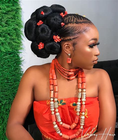 We Re Queening With This Igbo Bridal Beauty Inspiration Traditional Hairstyle Braids For