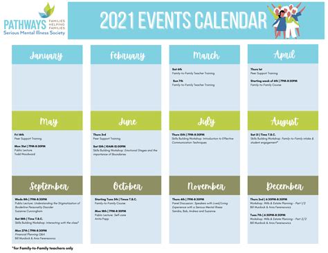 2021 10 04 Updated Calendar Of Events Final 2 Pathways Serious Mental