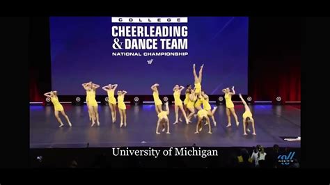University Of Michigan Dance Team 2022 Jazz Finals Youtube