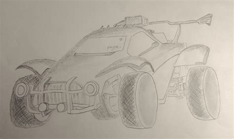 A Detailed Sketch Of The Octane Battle Car Rrocketleague
