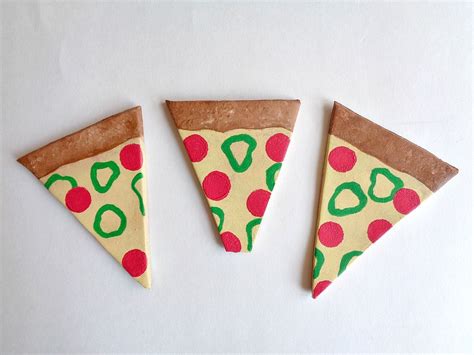 Diy Clay Pizza Slice Coasters Adorable Homedit