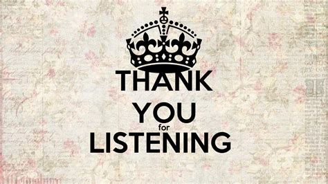 Thank You For Listening Background