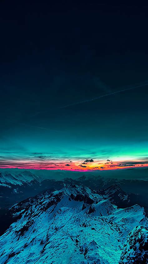 Skylar Mountains Sky Sunset Hd Phone Wallpaper Peakpx