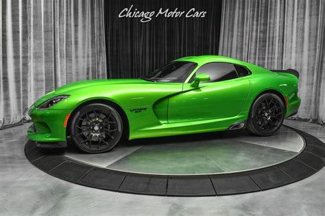 Used 2017 Dodge Viper Gtc Coupe Rare Stryker Green Pearl Aero Package