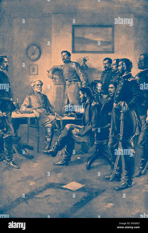 American Civil War Surrender At Appomattox Court House 9 April 1865