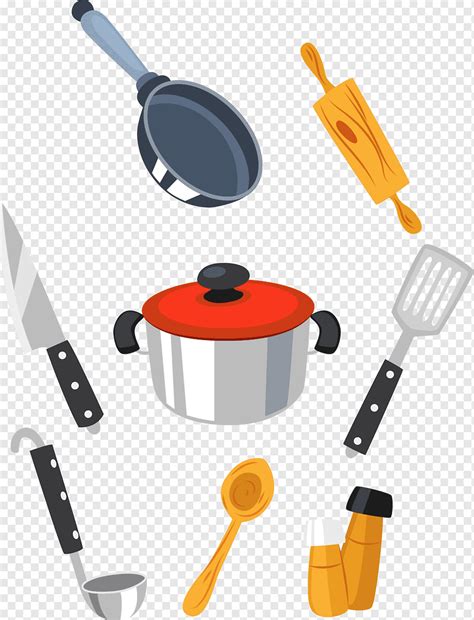 Cooking Tools Kitchen Cartoon Kitchen Food Cooking Material Png