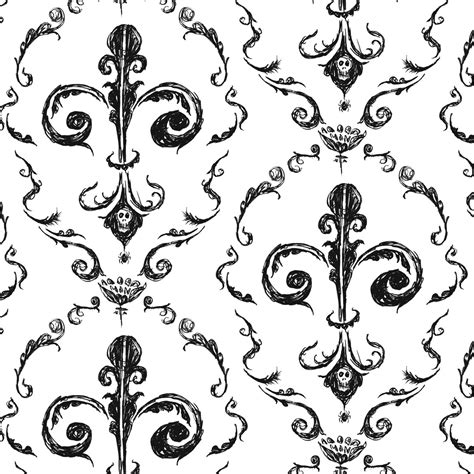 Download Victorian Desktop Wallpaper Pattern Black And White Image