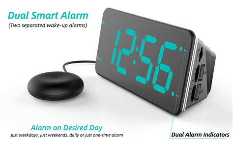 Loud Alarm Clock With Bed Shaker Vibrating Alarm Clock For