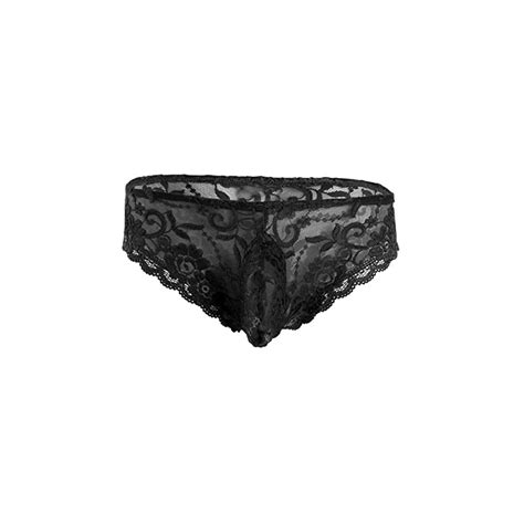 TiaoBug Perizoma Da Uomo Erotic In Pizzo Tanga Bikini Perizoma Trasparente Pantaloncini Boxer