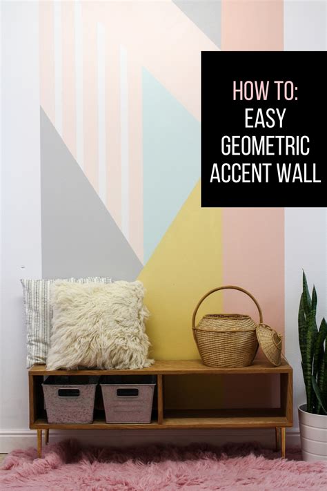 How To Easy Diy Geometric Accent Wall Hawthorne And Main