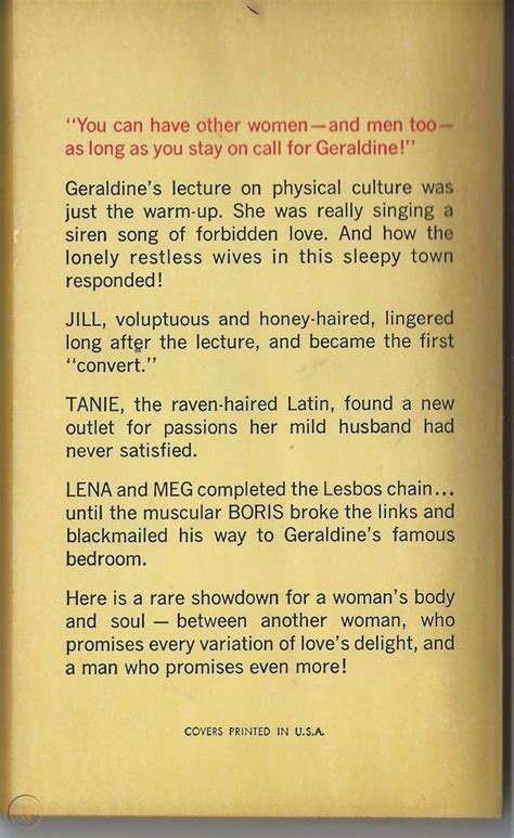 Vintage Sleaze Lesbian Pulp Pb Paperback Girls Without Men Gga