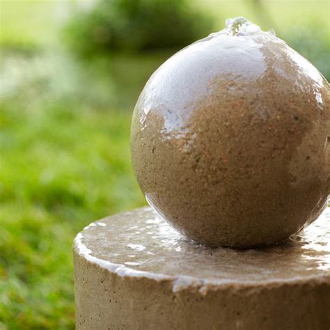 Concrete Sphere Fountain Concrete Fountains Mix Concrete Garden