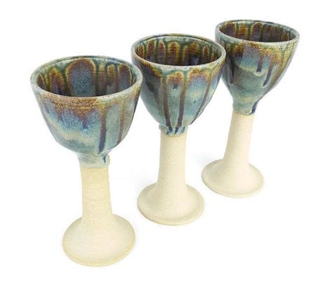Check out our ceramic wine glass selection for the very best in unique or custom, handmade pieces from our wine glasses shops. Ceramic Wine Glass Set Stoneware Goblet Set Pottery ...