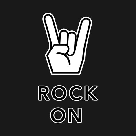 Rock On Hand Sign Rock On Hand Sign T Shirt Teepublic