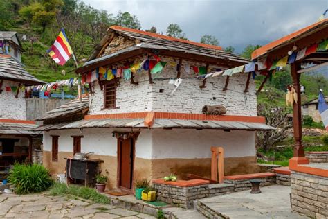 Old Nepali House In Remote Area Stock Photo Image Of Local Stone