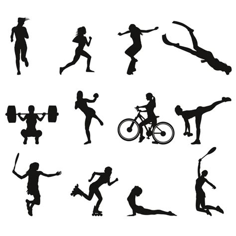 Sports Silhouettes Vector Illustration Stock Vector Image By