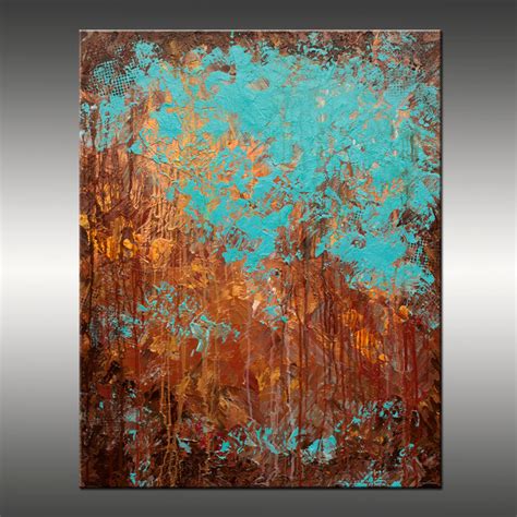 'copper and nickel white gray' acrylic painting print on canvas millwood pines matte color: Original Abstract Modern Painting Title Recollection