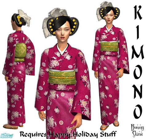 The Sims Resource Fuschia Kimono