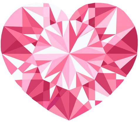 Pink Crystal Heart Vector 2 By Anisa Mazaki Crystal Heart Pink