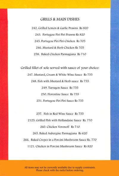 Menu Of The Big Chill Ardee City Gurgaon Dineout Discovery
