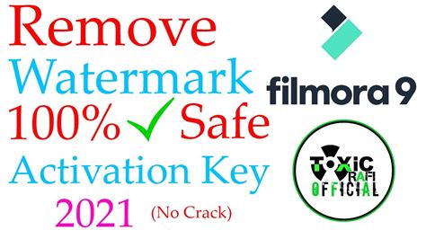 Wondershare Filmora9 Free Registration Code Remove Watermark Toxic