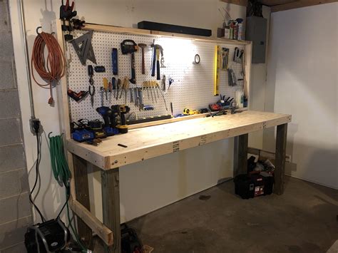 Enjoyed Building This Unfinished Garage Workbench With My 10 Yo Son