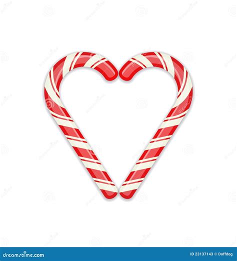 Candy Cane Heart Symbol Stock Vector Illustration Of Object 23137143