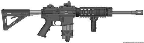 Colt M4a1 Modern Warfare 3 Mw2 Red Dot Sight By Scarlighter On Deviantart