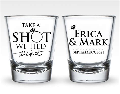 Wedding Shot Glasses Custom Wedding Shot Glass Personalized Etsy