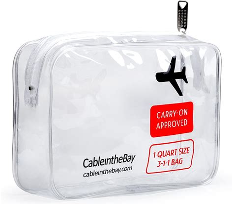 Tsa Approved Clear Travel Toiletry Bag Quart Sized With Zipper