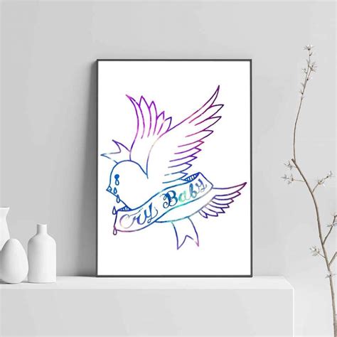 Cry Baby Lil Peep Logo Poster In 2022 Cry Baby Poster Personalized